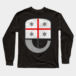 Liguria Italia / Region Flag Faded Style Design Long Sleeve T-Shirt